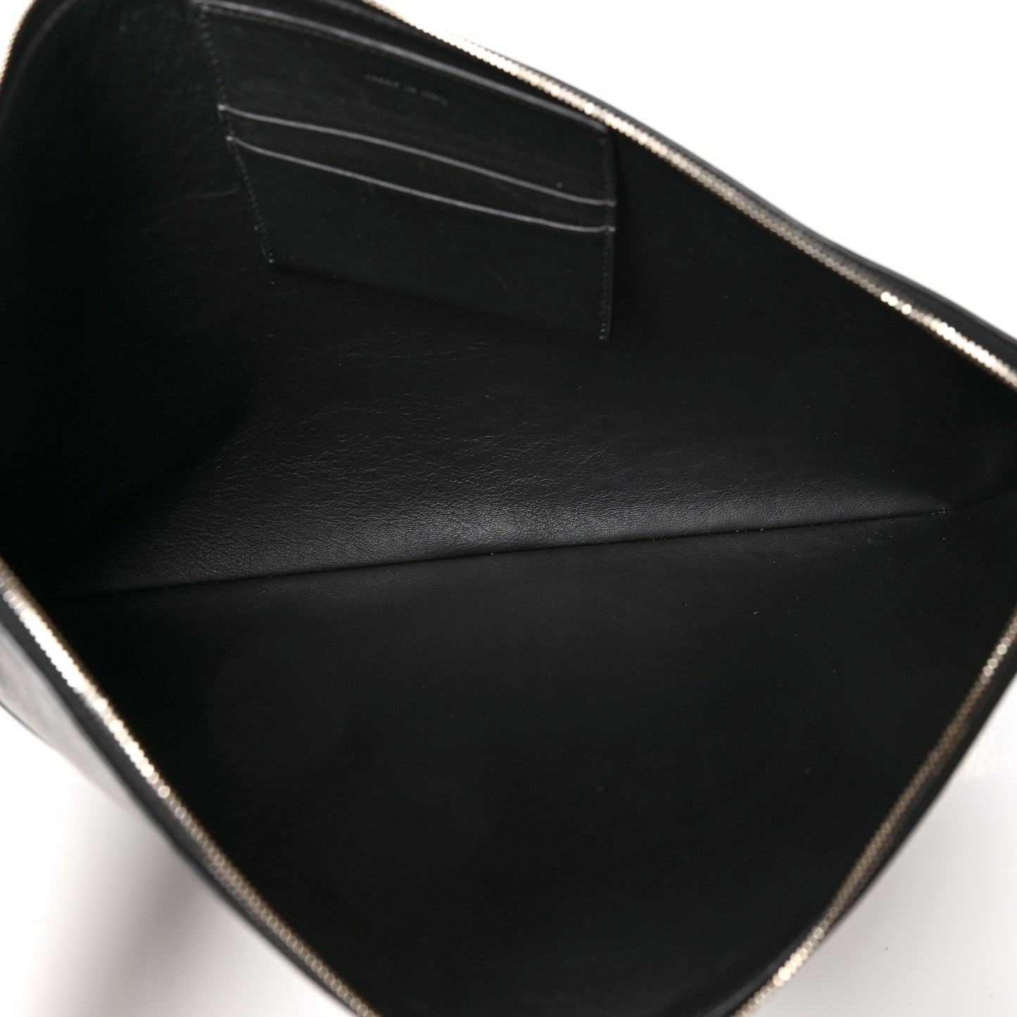 Calfskin Large Made In Clutch Pouch Black