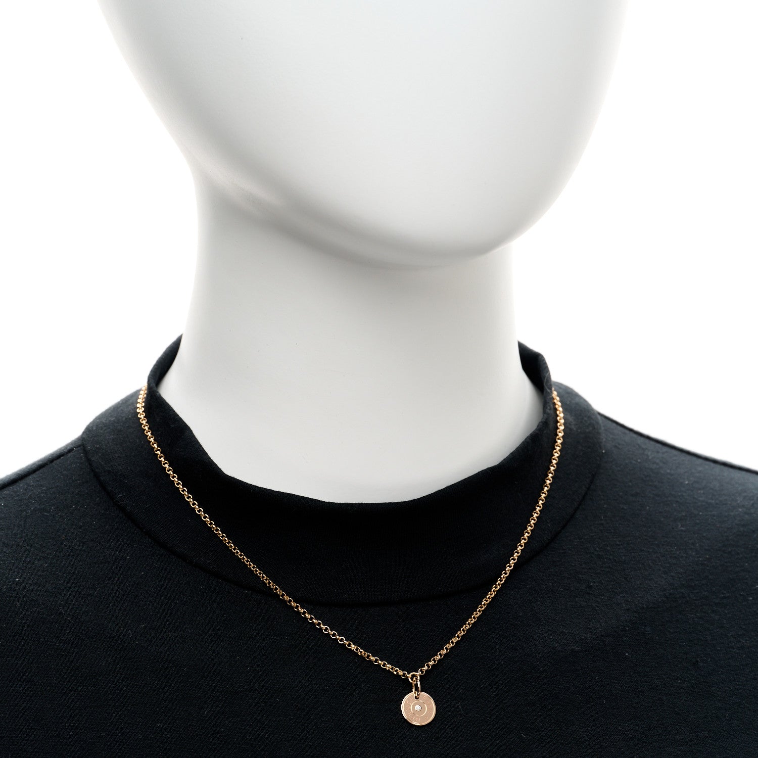 Hermes 18K Rose Gold Diamond Gambade Clou de Selle Necklace 2 of 6