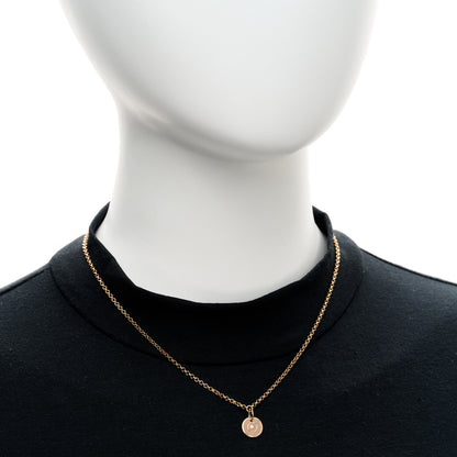 Hermes 18K Rose Gold Diamond Gambade Clou de Selle Necklace 2 of 6