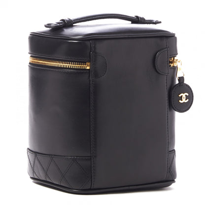 Chanel Calfskin Cosmetic Vanity Bag Black 2 of 8