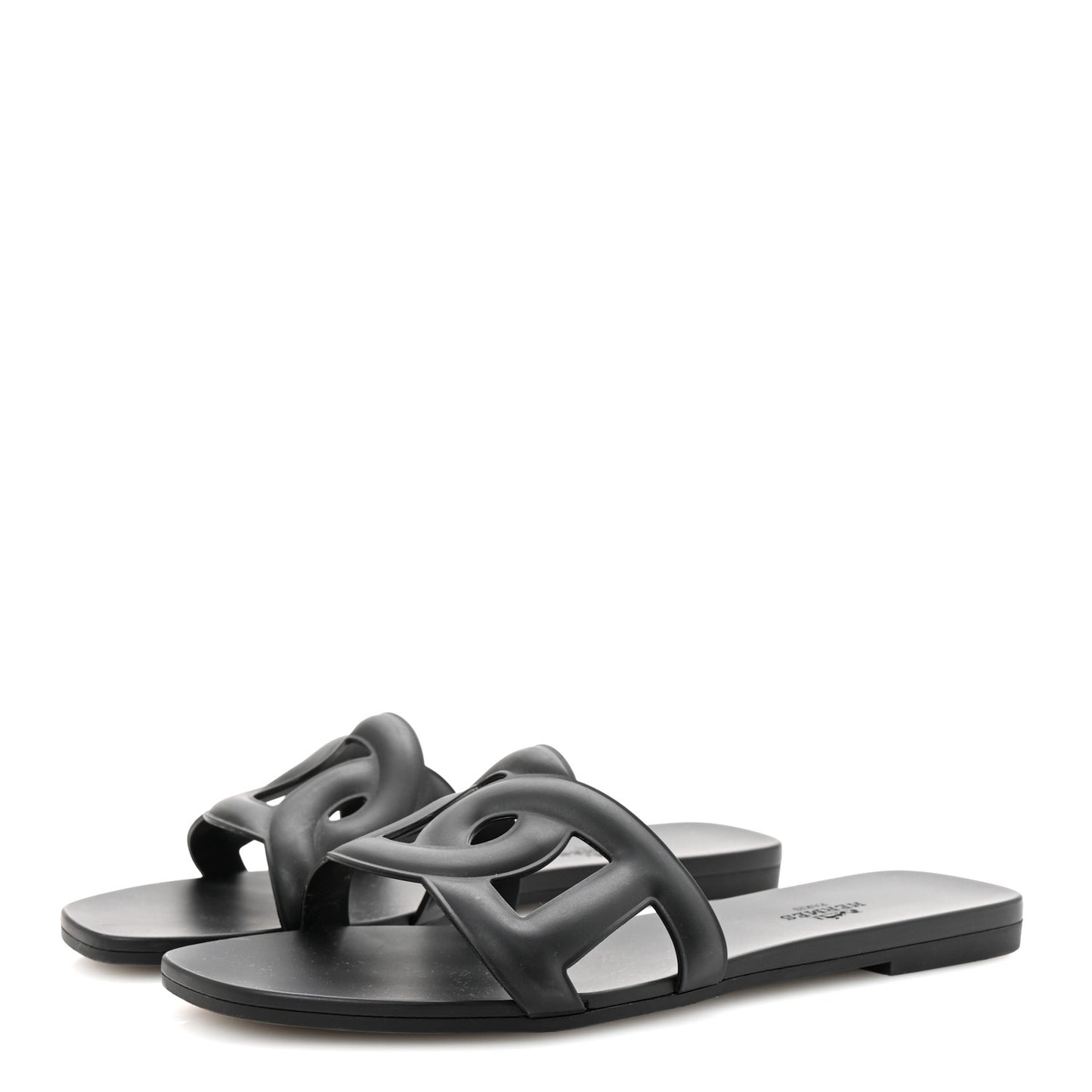 Rubber Aloha Sandals 38 Black