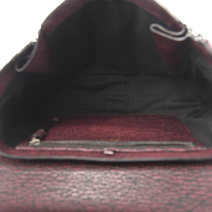 3.1 Phillip Lim 3.1 Textured Calfskin Medium Pashli Satchel Black Red 5 of 9
