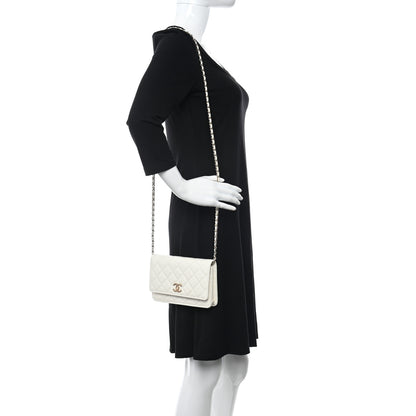 Chanel Caviar Quilted Multi Chain Wallet On Chain WOC White 2 of 12