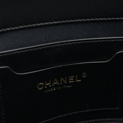 Chanel Raffia Braided Lambskin Small Shopping Tote Beige Black 7 of 11