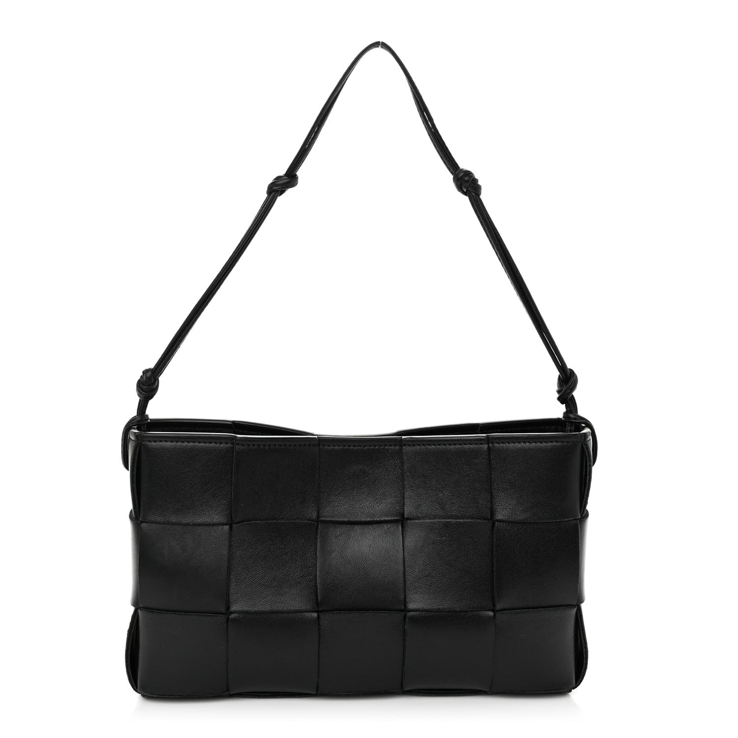 Calfskin Maxi Intrecciato Cassette Pouch On Strap Black