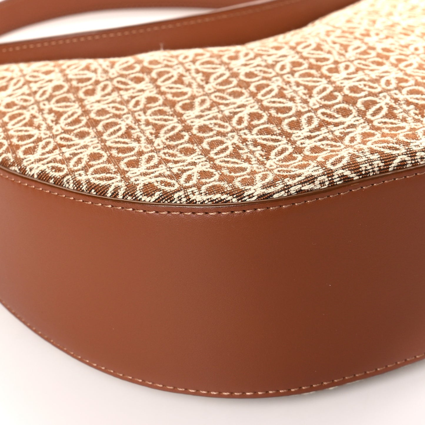 Jacquard Anagram Calfskin Luna Bag Tan