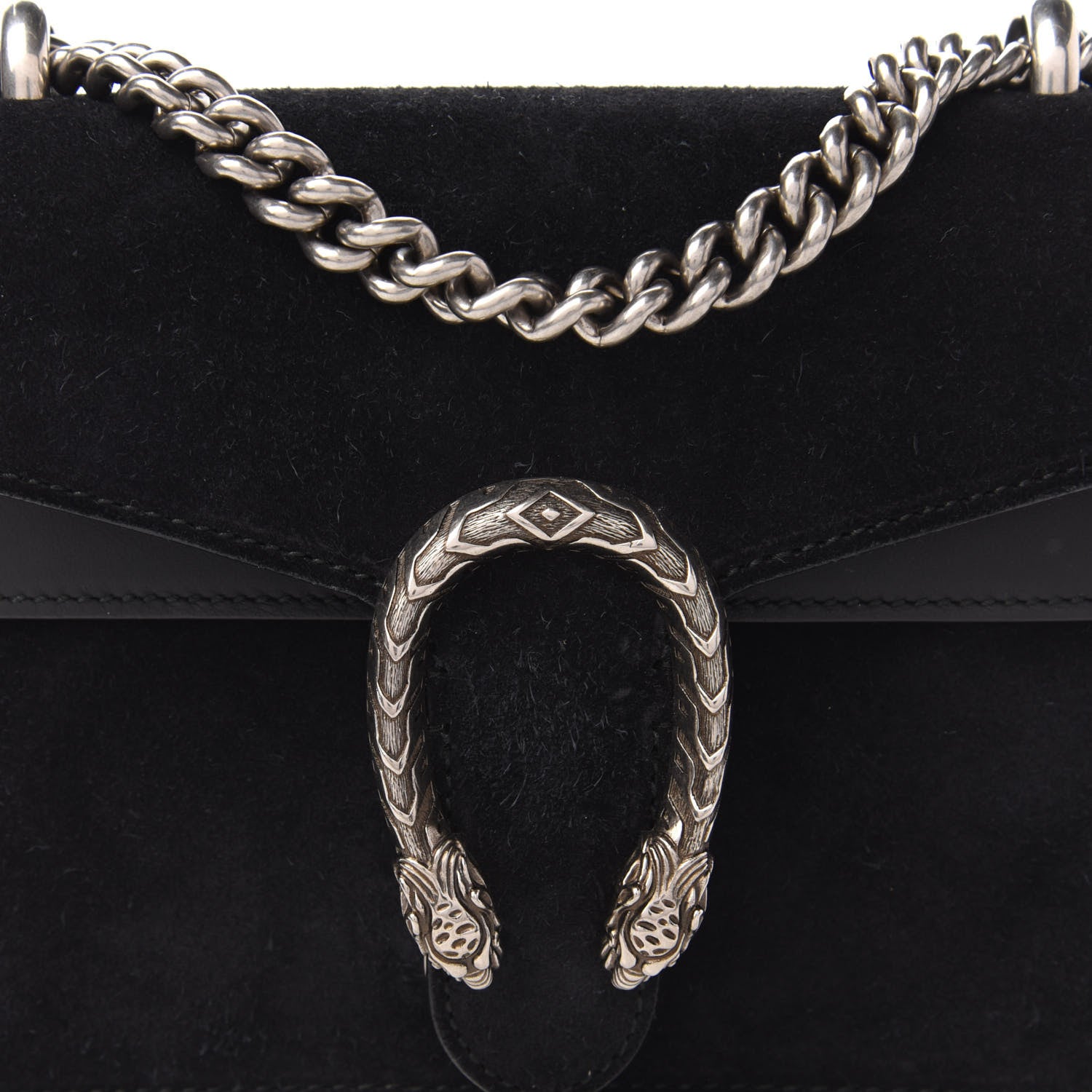 Gucci Suede Mini Dionysus Shoulder Bag Black 10 of 10