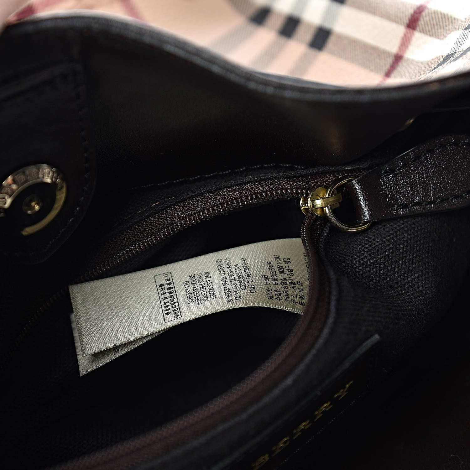 Burberry Haymarket Check Medium Willenmore Hobo Chocolate 7 of 10