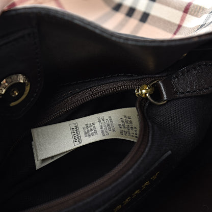 Burberry Haymarket Check Medium Willenmore Hobo Chocolate 7 of 10