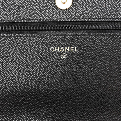 Chanel Caviar Quilted Pocket Twins Wallet On Chain WOC Black 6 of 11