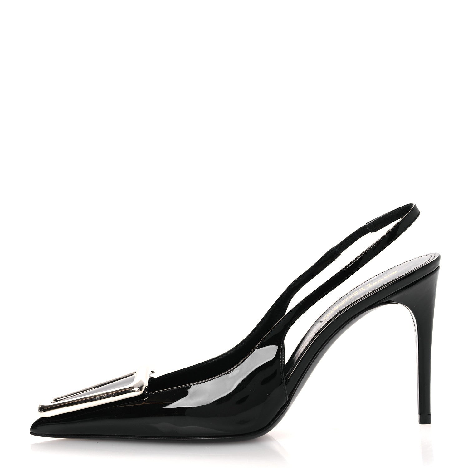 Saint Laurent Vernice Grupy Avenue 95 Slingback Pumps 38 Black 1 of 13