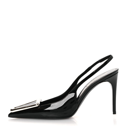 Saint Laurent Vernice Grupy Avenue 95 Slingback Pumps 38 Black 1 of 13