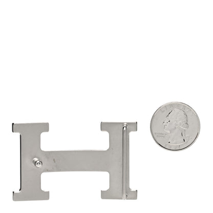 Hermes Palladium Strie 32mm H Belt Buckle 2 of 3