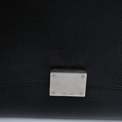 Celine Drummed Calfskin Suede Large Trapeze Black 8 of 8