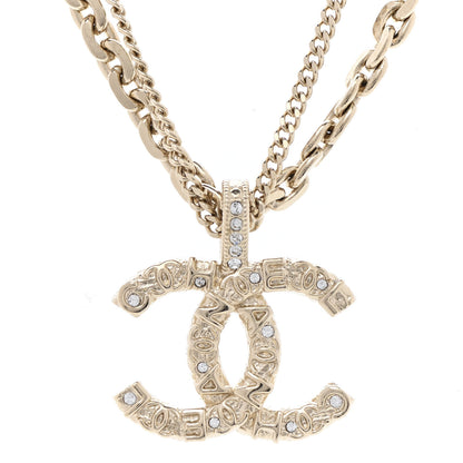 Chanel Crystal CC Multi Strand Chain Necklace Gold 4 of 7