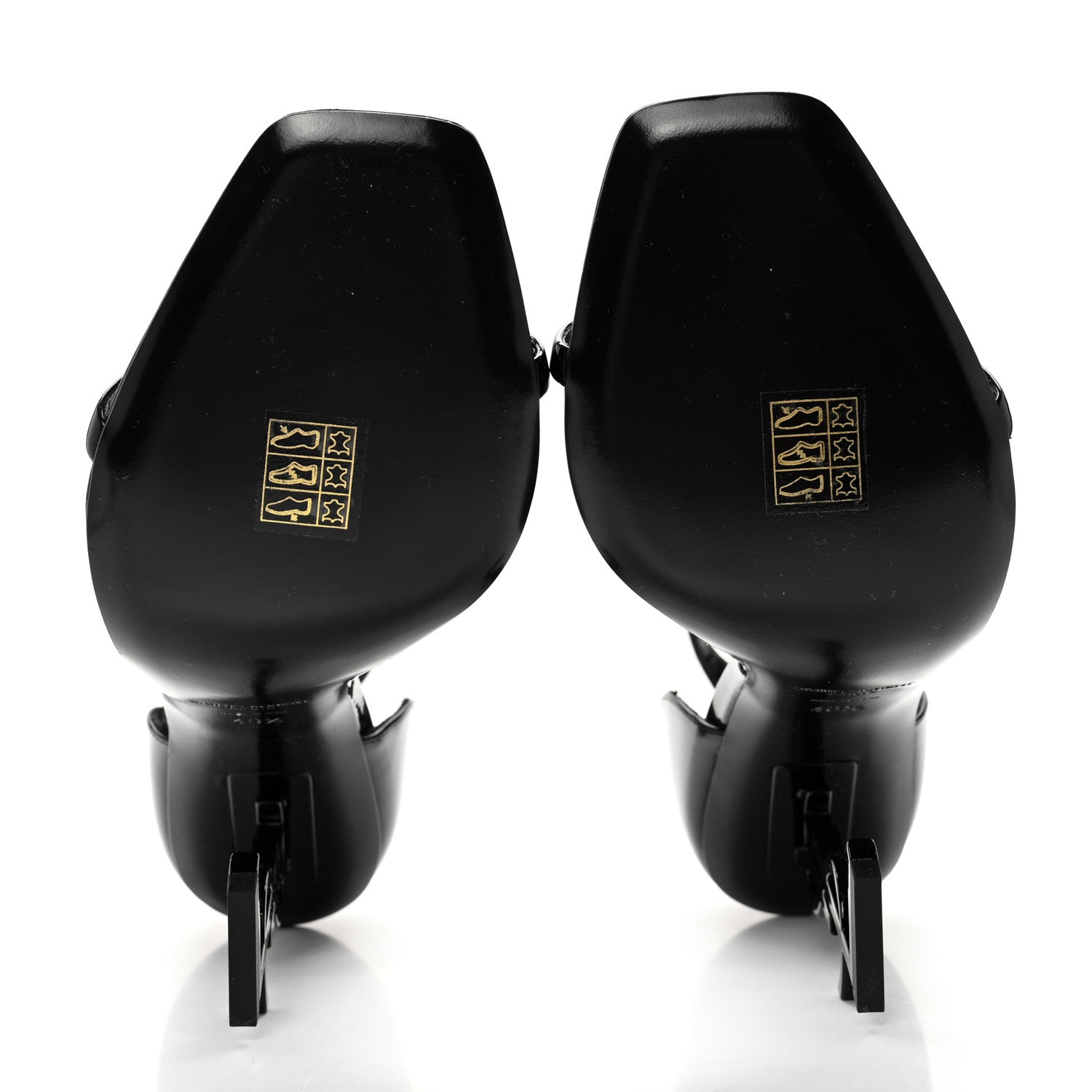 Saint Laurent Patent Calfskin Opyum 110 Sandals 40.5 Black 5 of 8