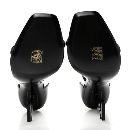 Saint Laurent Patent Calfskin Opyum 110 Sandals 40.5 Black 5 of 8