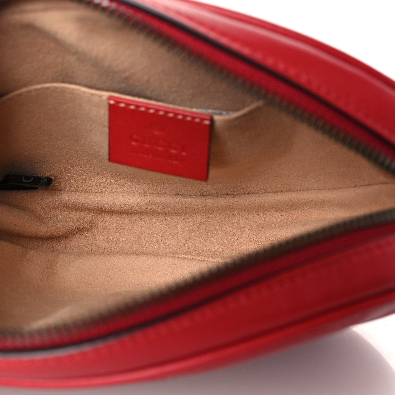 Gucci Calfskin Matelasse GG Marmont Belt Bag 75 30 Hibiscus Red 5 of 9
