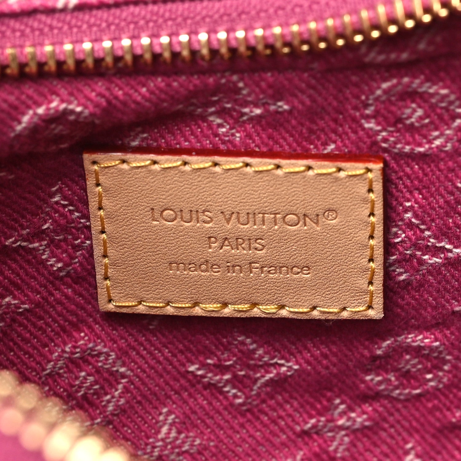 Louis Vuitton Monogram Denim Pochette Valley Fuchsia 6 of 10