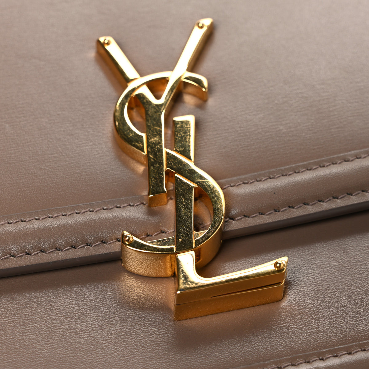 Smooth Calfskin Small Solferino Satchel Natural Tan