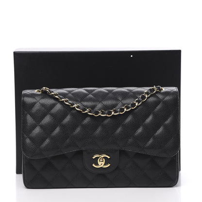 Chanel Caviar Quilted Jumbo Double Flap Black 11 of 11