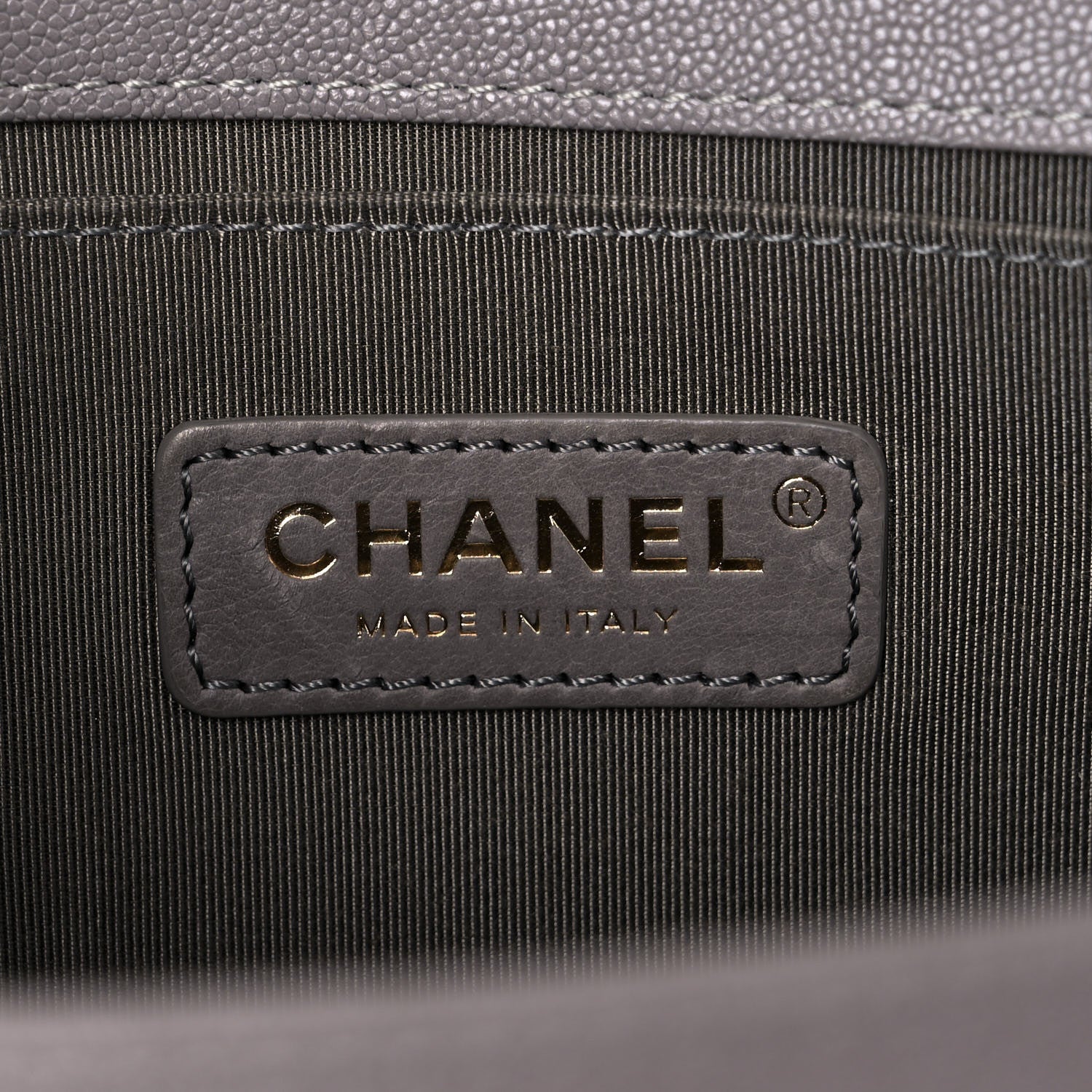 Chanel Caviar Quilted Medium Boy Flap Grey 6 of 9