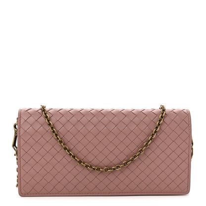 Bottega Veneta Nappa Intrecciato Continental Wallet on Chain Violet 1 of 11
