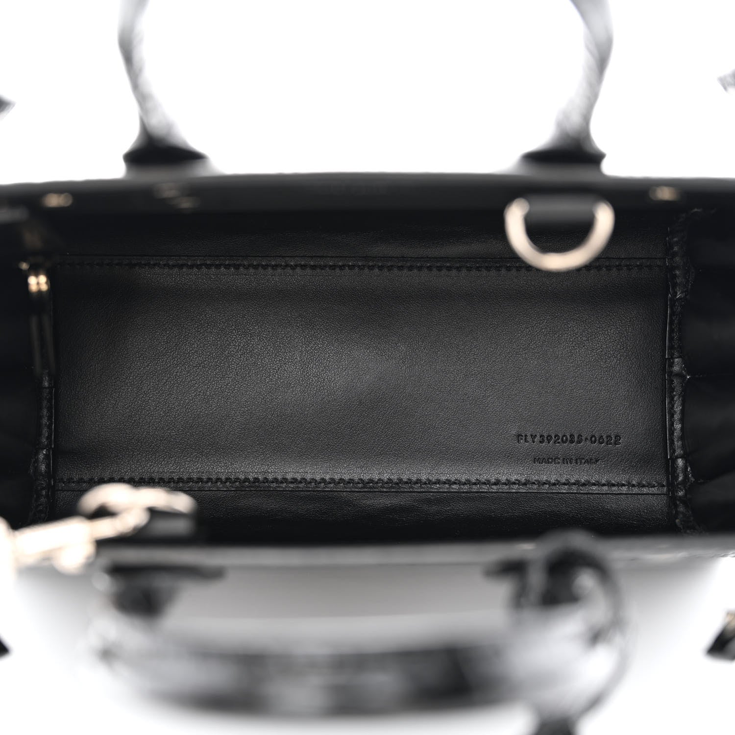 Saint Laurent Calfskin Crocodile Embossed Nano Sac De Jour Black 5 of 13