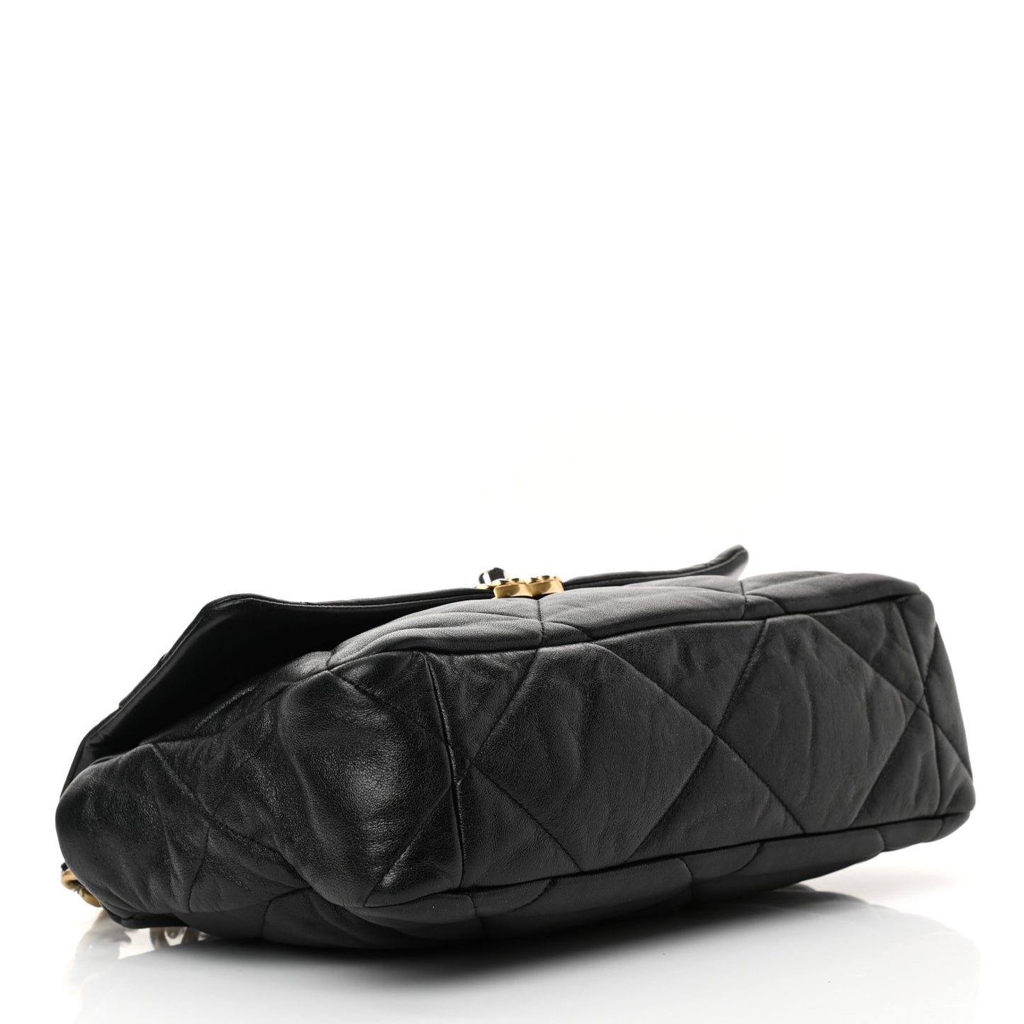 Goatskin Quilted Large Chanel 19 Flap Black