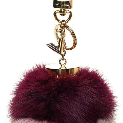 Louis Vuitton Mink Fur Bubble Duo Bag Charm Violet Pink 3 of 3