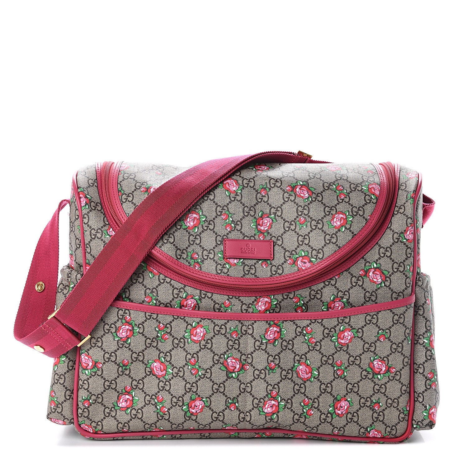 Gucci GG Supreme Monogram Rose Bud Diaper Bag Pink 1 of 8