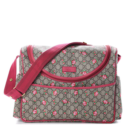 Gucci GG Supreme Monogram Rose Bud Diaper Bag Pink 1 of 8