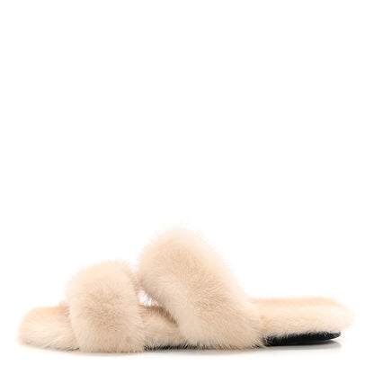 Saint Laurent Mink Bleach Slides 37 White 1 of 7