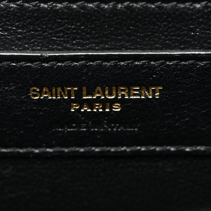 Saint Laurent Grain De Poudre Medium Classic Monogram Kate Satchel Black 6 of 9