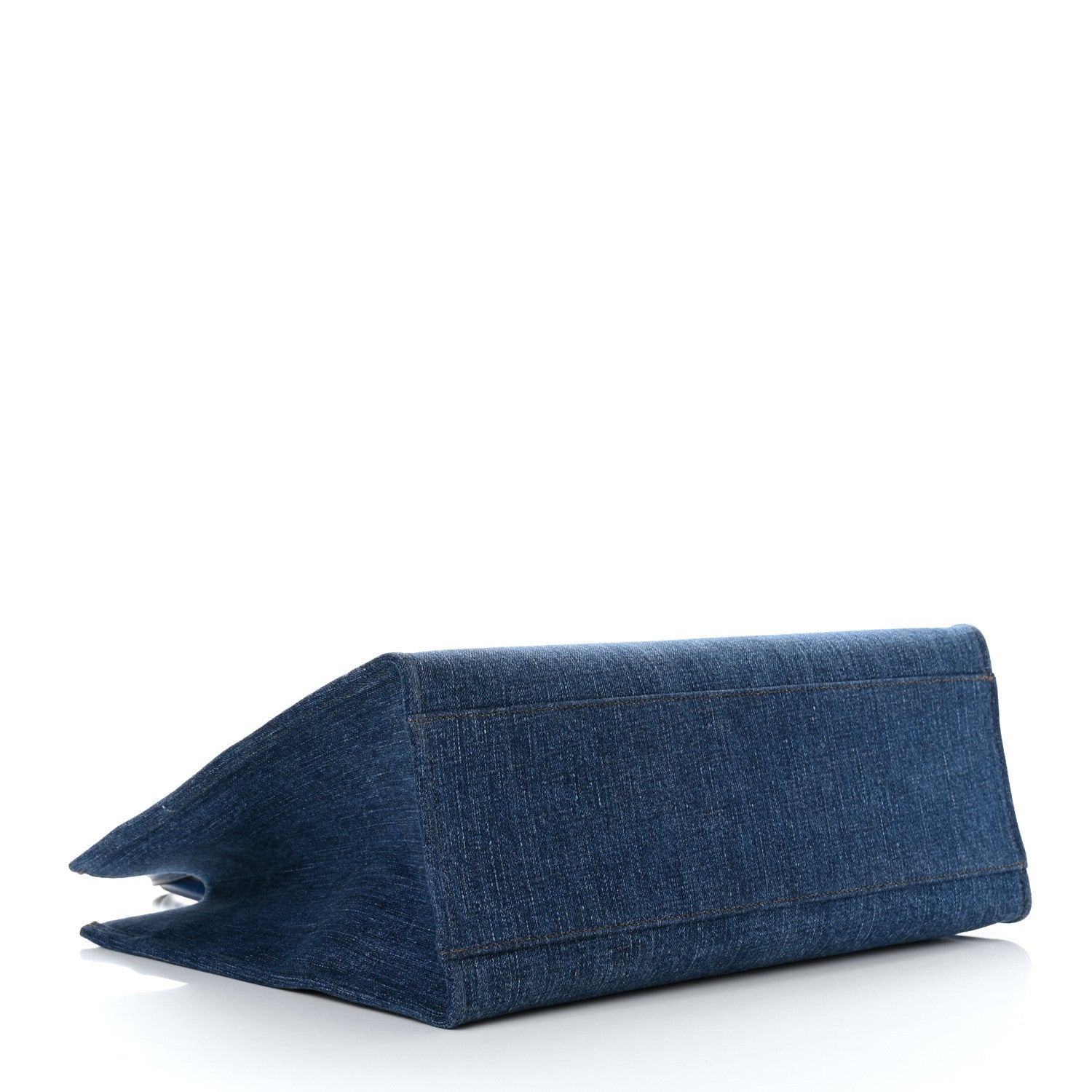 Versace Denim Calfskin La Medusa Tote Bag Blue 4 of 10
