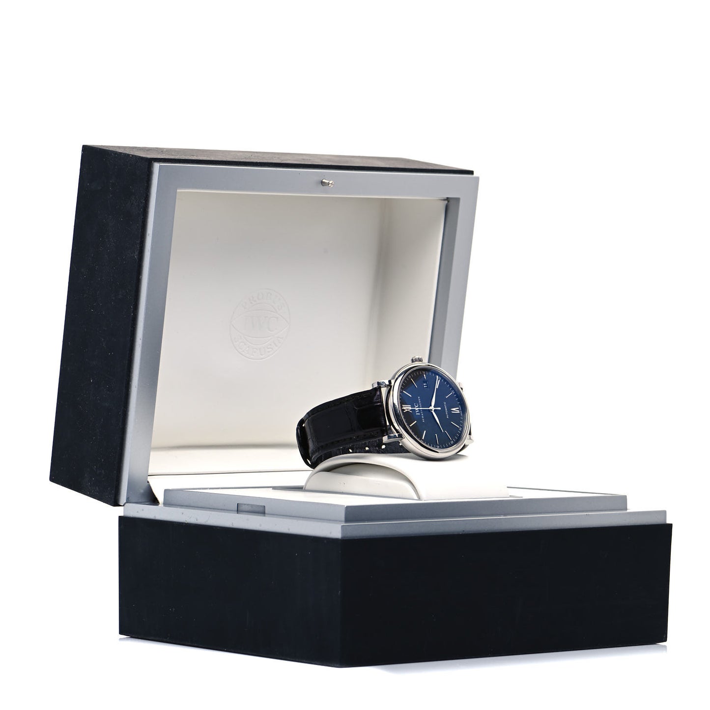 Stainless Steel Alligator 40mm Portofino Automatic Watch Blue IW356502
