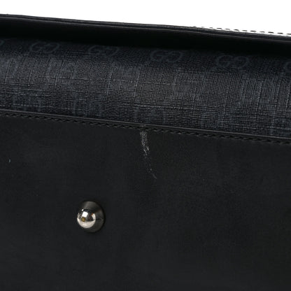 Gucci GG Supreme Monogram Web Messenger Diaper Bag Black Grey 12 of 13