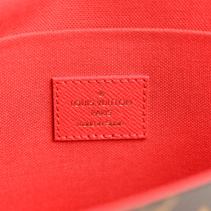 Louis Vuitton Monogram 2022 Christmas Animation China Chengdu Pochette Felicie Chain Wallet Red 7 of 10