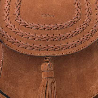 Chloe Suede Calfskin Braided Mini Hudson Shoulder Bag Caramel 8 of 11