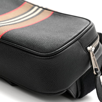 Burberry Calfskin Icon Stripe Bum Bag Black 10 of 11