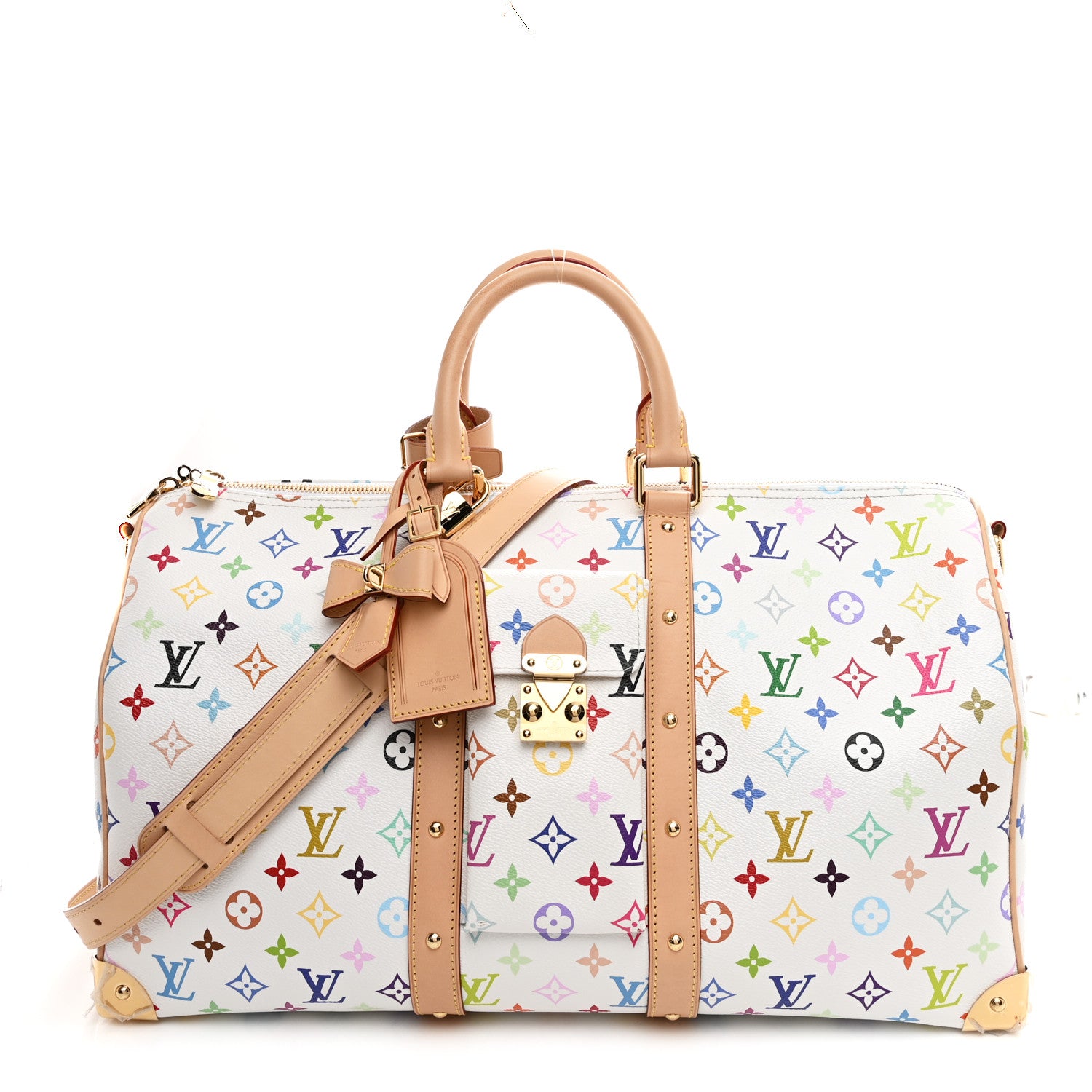 Louis Vuitton LV X TM Monogram Multicolor Keepall Bandouliere 45 White 1 of 8