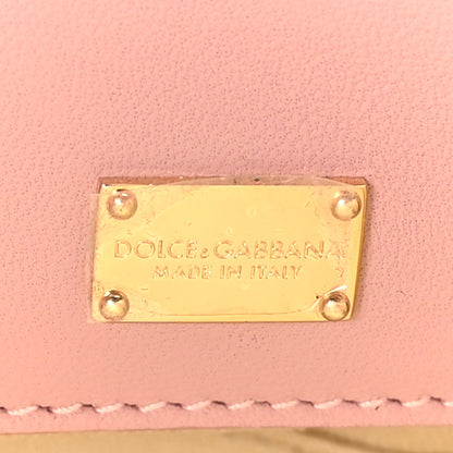 Dolce & Gabbana Lambskin Embroidered Laser Cut Shoulder Bag Rose Poudre 6 of 8