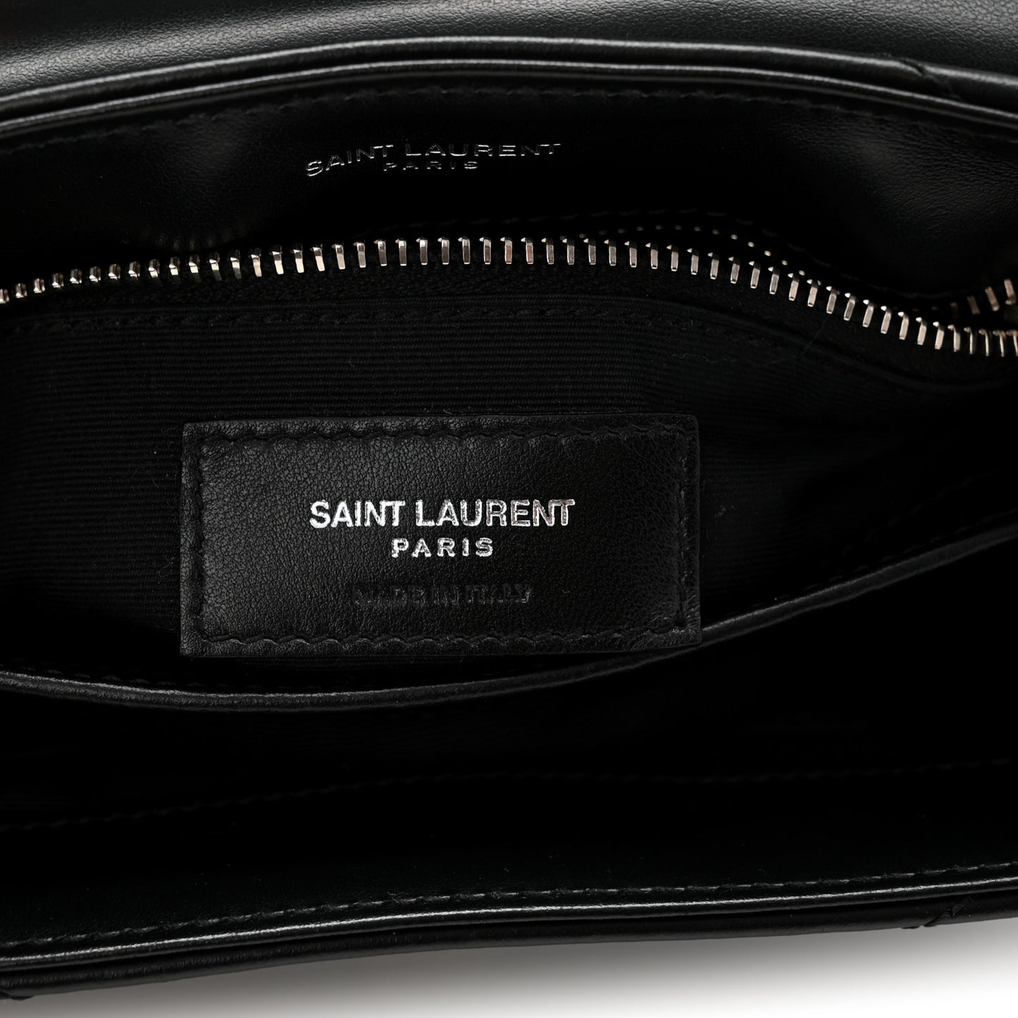Calfskin Y Quilted Monogram Toy Loulou Crossbody Bag Black