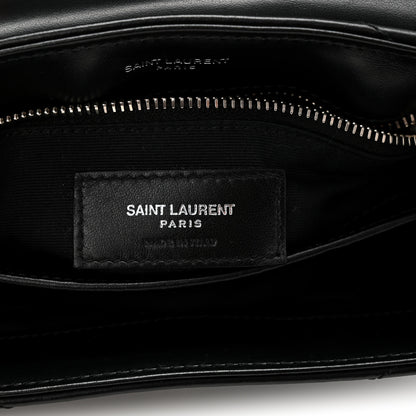 Saint Laurent Calfskin Y Quilted Monogram Toy Loulou Crossbody Bag Black 6 of 10