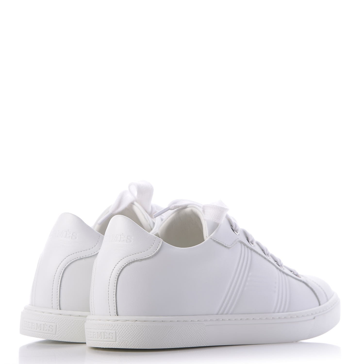 Hermes Calfskin Womens Avantage Sneakers 37.5 White 4 of 12