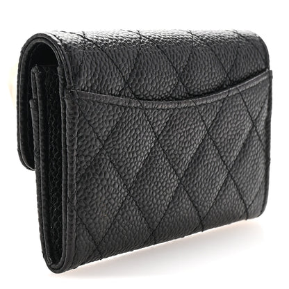 Chanel Caviar Quilted Flap Card Holder Wallet Black 6 of 18