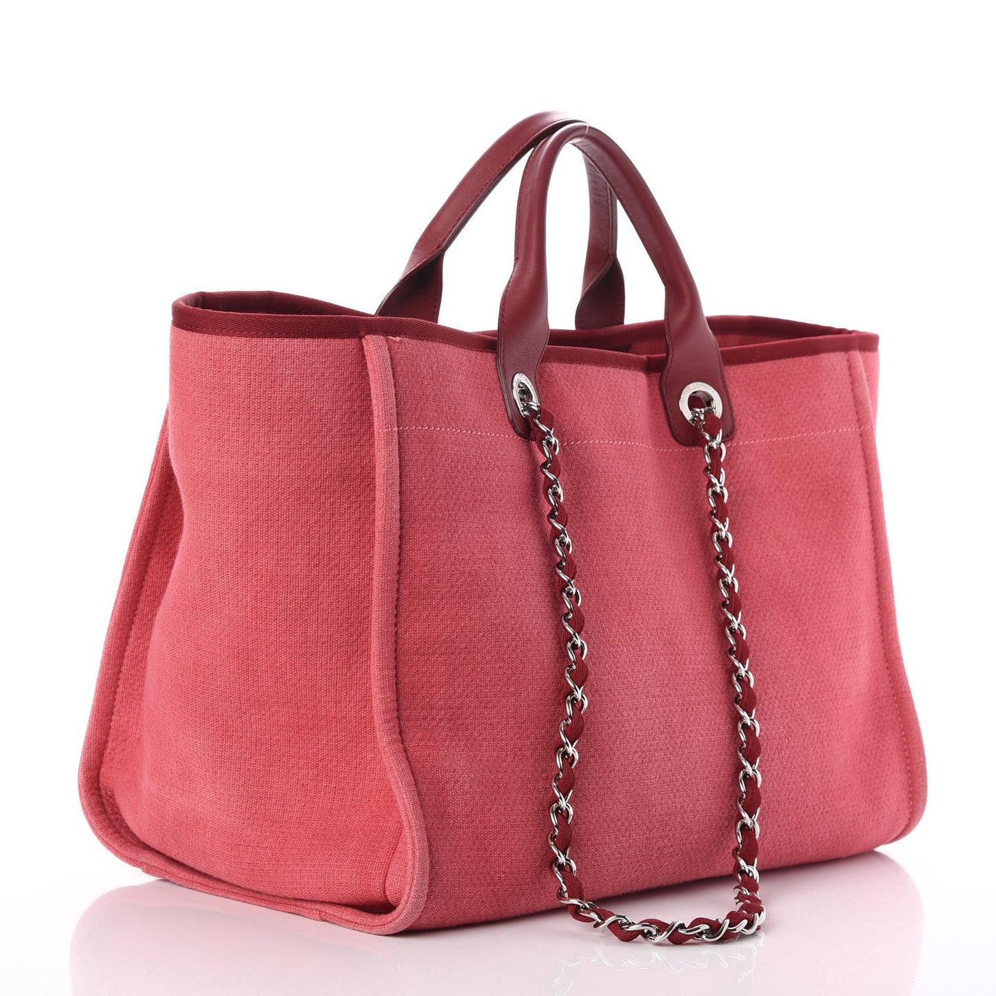 Canvas Large Deauville Tote Red