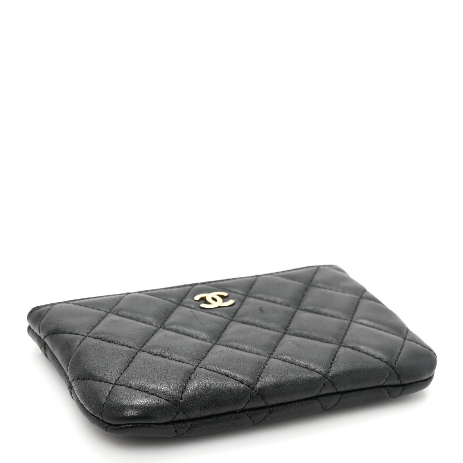 Chanel Lambskin Quilted Small Cosmetic Case Black 4 of 10