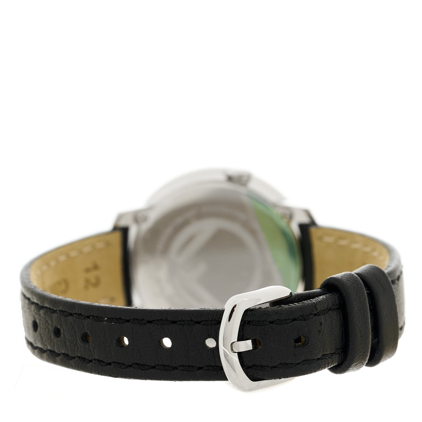 Stainless Steel Calfskin 28mm Run Away Quartz Watch Black