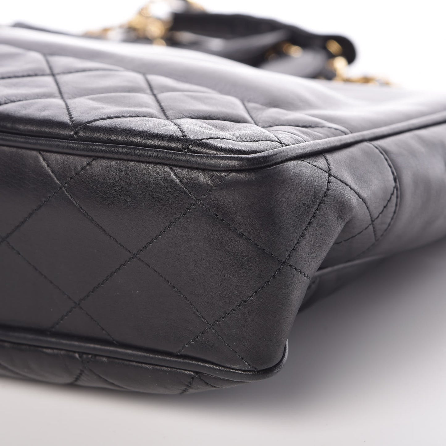 Lambskin Quilted Tote Black